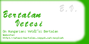 bertalan vetesi business card